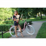 Dámsky retro bicykel 28" Lavida 7-prevodový hlinikový [A] Ružový, biele kolesá